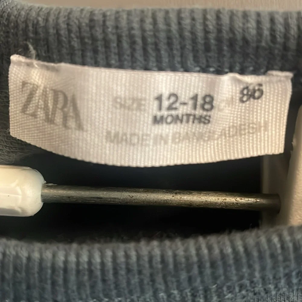 NWT,‎ Zara, 12-18mos, personalized sweatshirt,